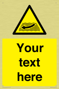 Custom Warning strong river flows